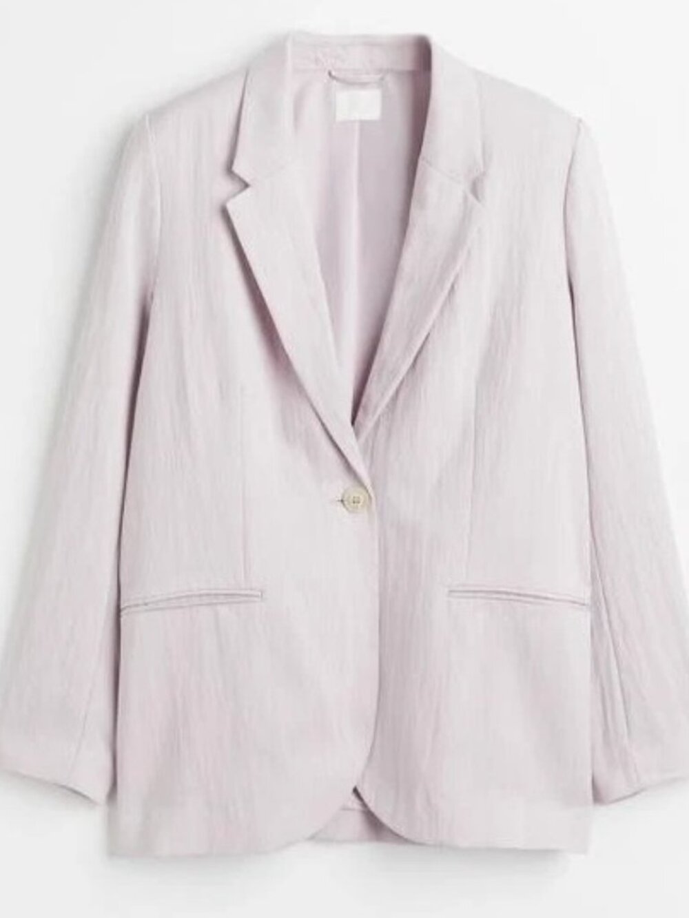 H&M Tencel Lyocell Oversize Baggy Boyfriend One Button Blazer Lilac S